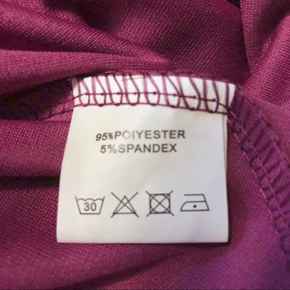 Fashion fuchsia off shoulder hi low dress - Picture 3 of 5